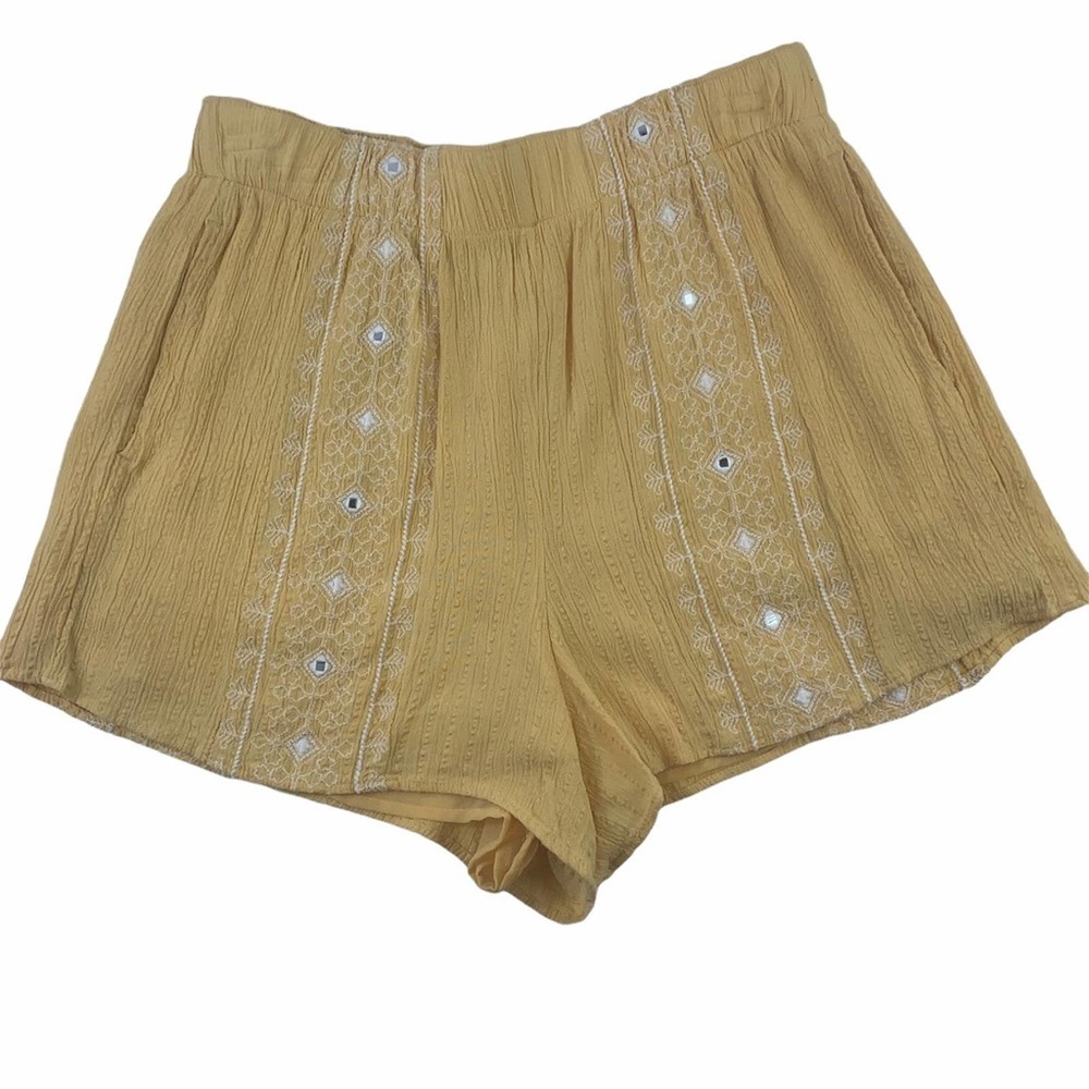 American Eagle Embroidered Elastic Waist Shorts S